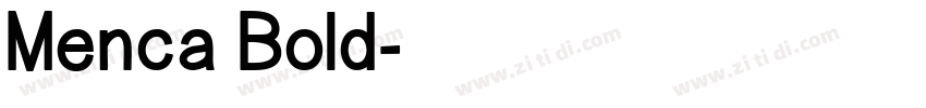 Menca Bold字体转换